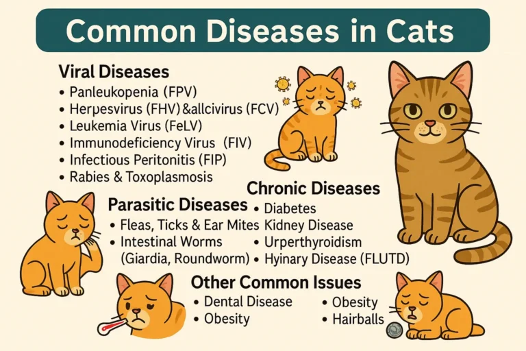بیماری های شایع در گربه
